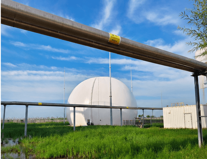 double membrane biogas dome