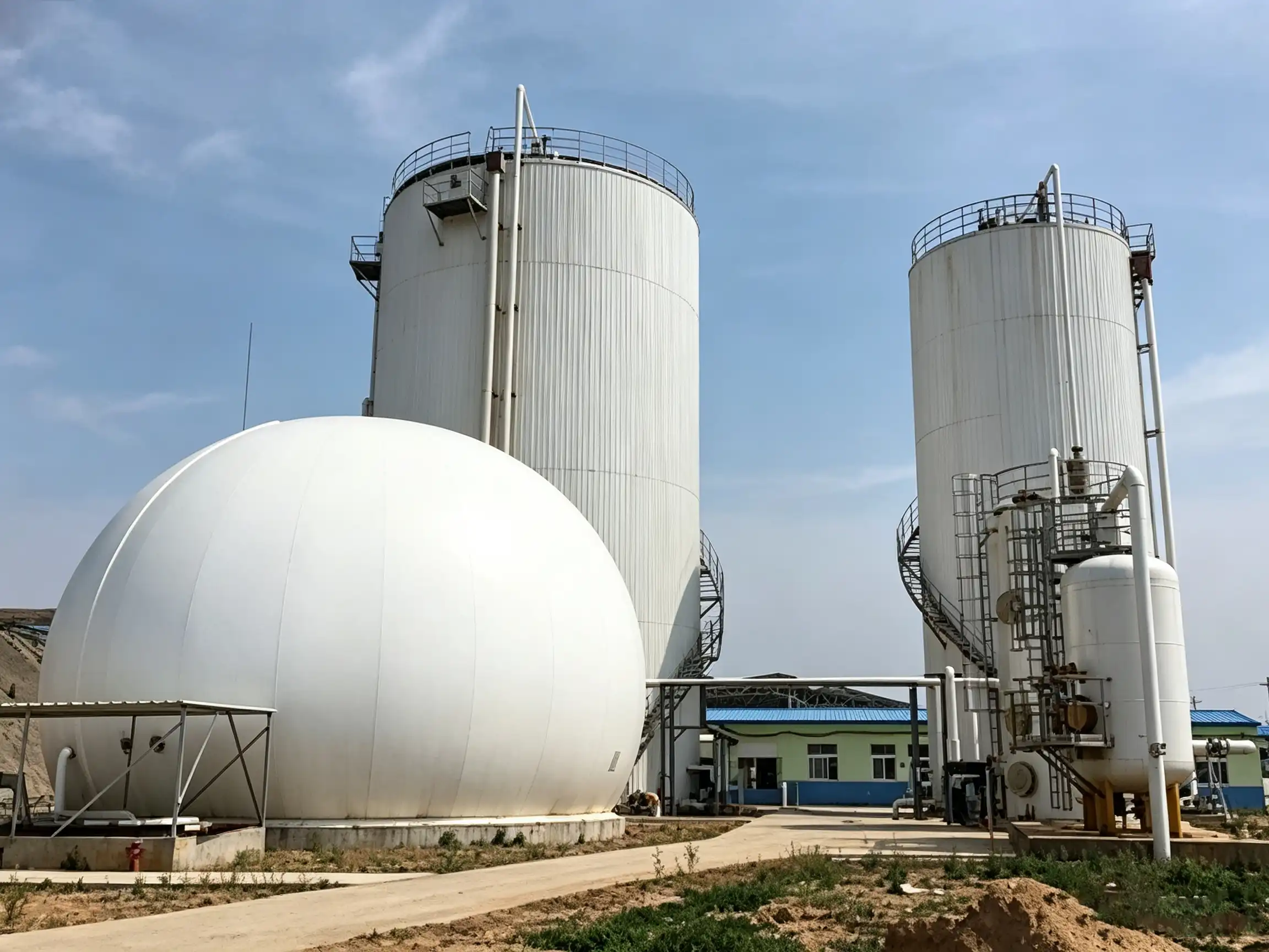 Double Membrane Gas Holder for Biogas Storage