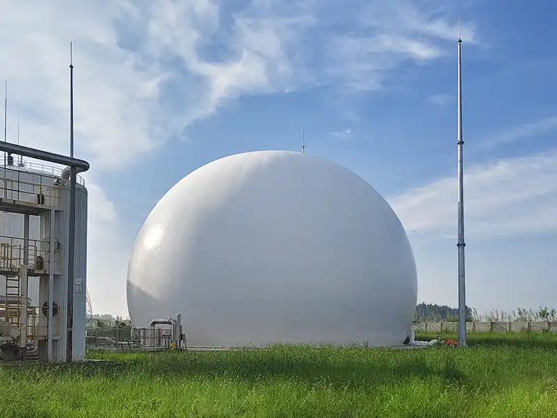 How Is the 4,500m³ Double Membrane Gas Holder Configured