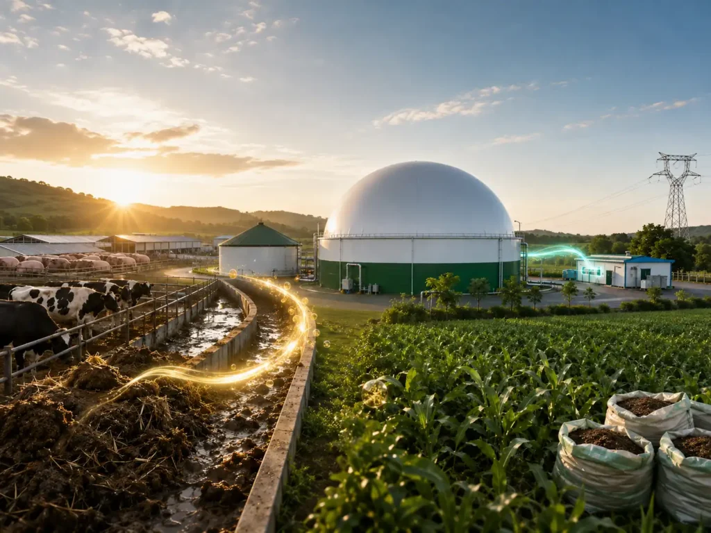 How Does the Double-Membrane Gas Holder Circular Model Transform Farm Waste into a Source of Wealth?