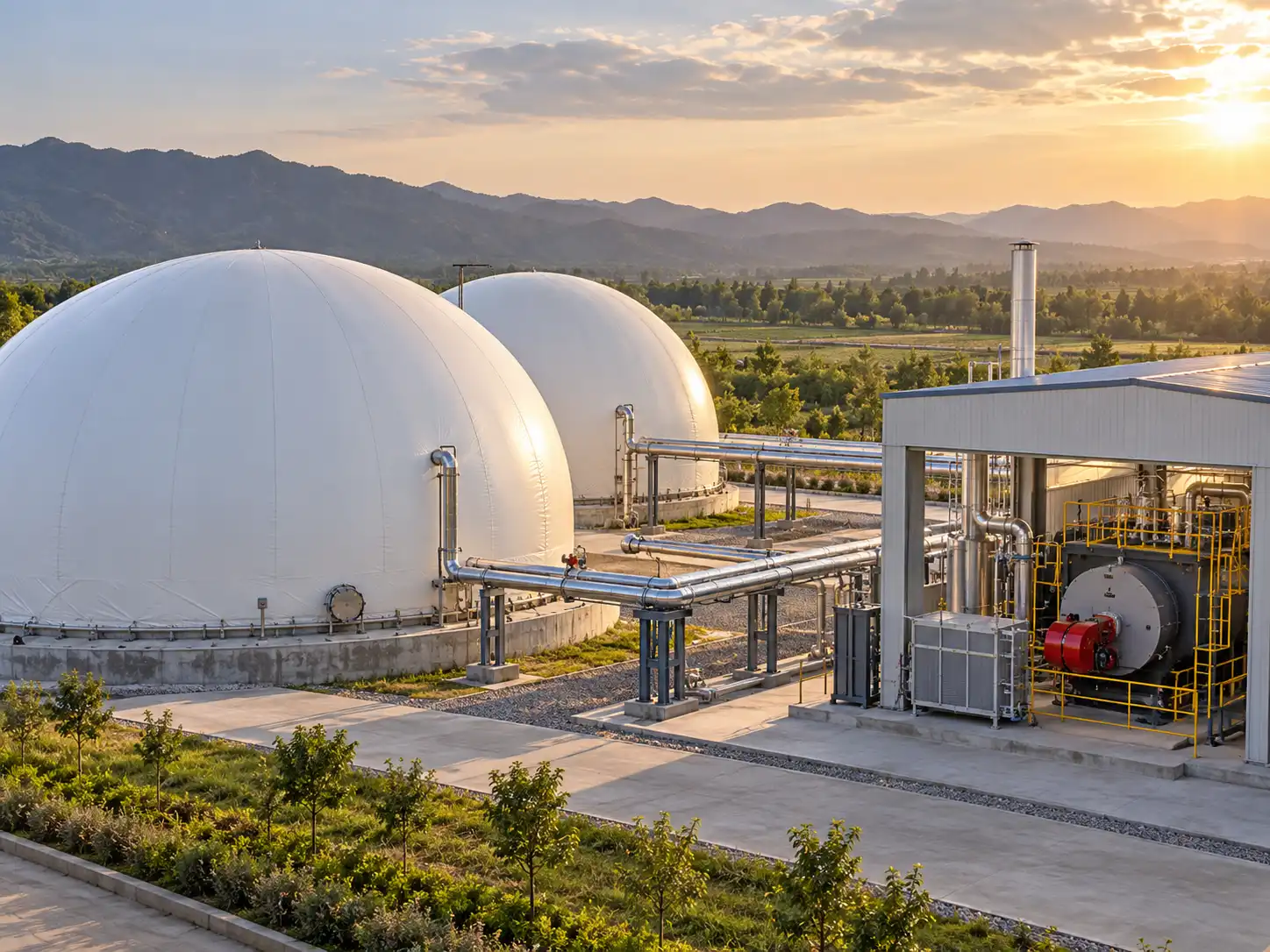 Integrated gas holder
