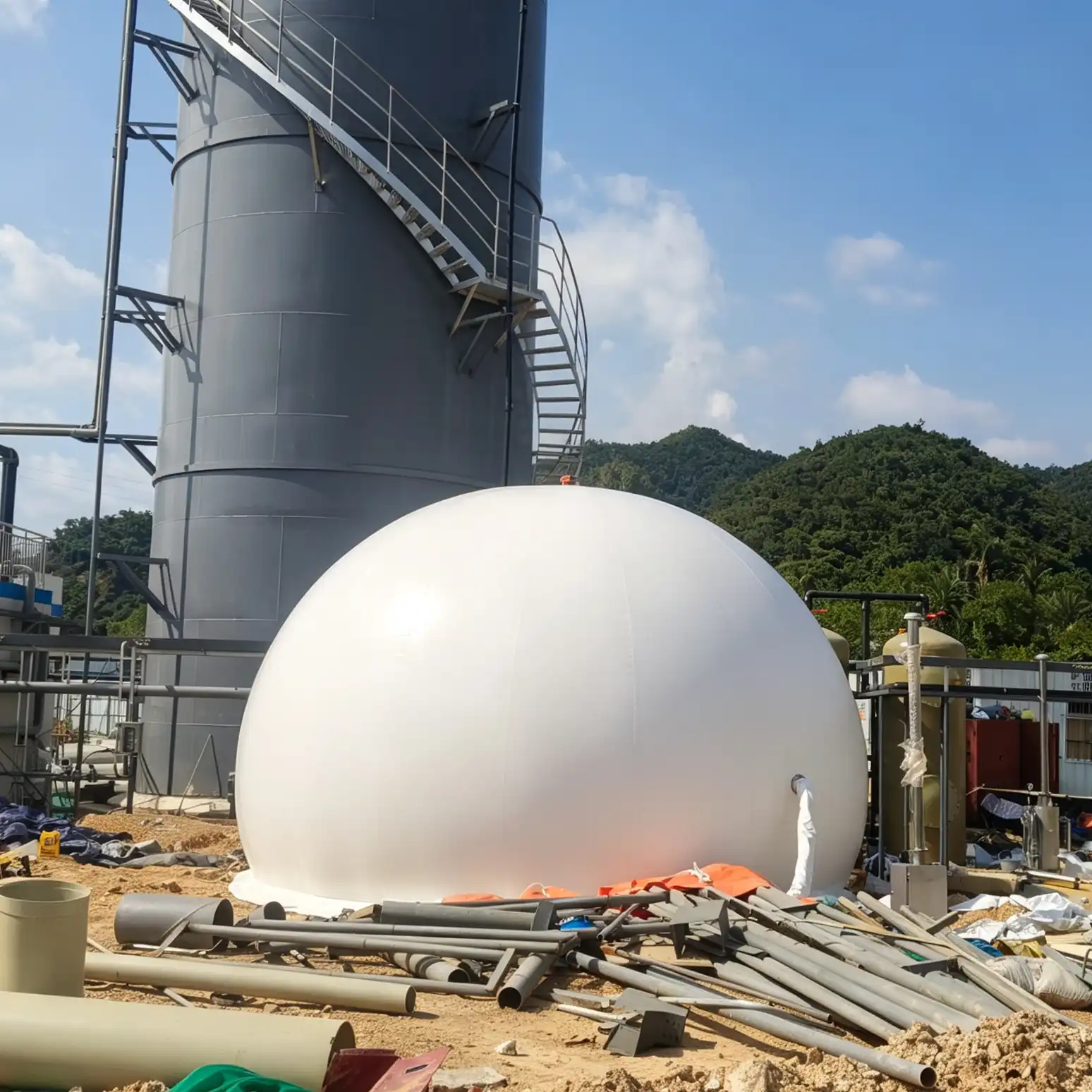 Stand-alone biogas holder
